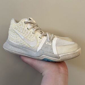 Nike Kyrie 3 Ivory white bone high top basketball sneakers shoes
